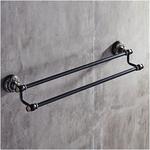 バスルームシェルフタオルレールラックアンティーク/ブラック/ホワイトタオルバーバスルームウォールマウントタオルロッドホルダータオルラ