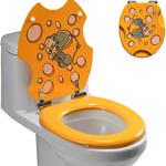 便座便座ソフトクローズクイックリリース-ユニバーサルルーシート-360°調節可能なステンレススチールヒンジ付き-オーバルトイレ蓋-シ